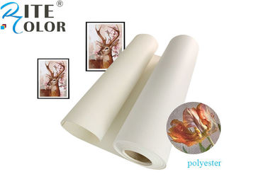 Tela allungata in bianco Rolls del getto di inchiostro di Rolls della tela opaca acquosa del poliestere di ampio formato