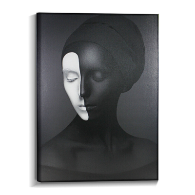 Black And White Modern Art Canvas Inquadratto Custom Wall Art Canvas con diverse dimensioni