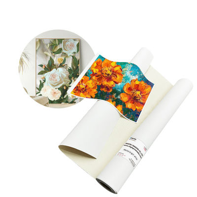 Wide Format Professional 380gsm Matte Eco Solvent Inkjet Polycotton Canvas Roll per la stampa digitale a getto d'inchiostro