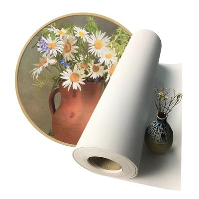 Stampa a getto d'inchiostro di grande formato 360 gsm opaco 100% puro cotone tela rotolo per stampante Hp