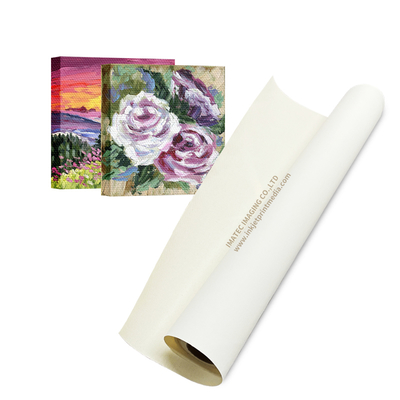 380gm Matte PolyCotton Canvas Roll 36-60in Wide per la stampa UV in lattice
