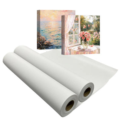Rotolo di tela di poliestere opaca da 280 gsm senza acidi per stampanti Eco-Solvent, Latex e UV con diverse dimensioni e campioni gratuiti