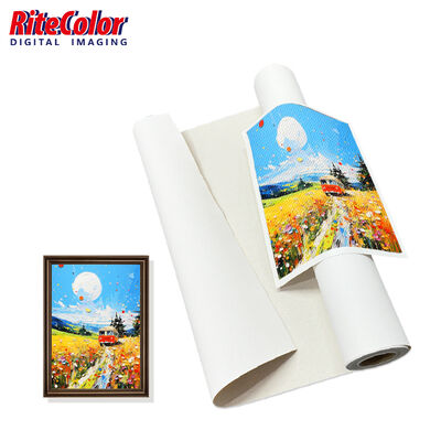 380gm Matte PolyCotton Canvas Roll con superficie opaca impermeabile per la stampa a getto d'inchiostro