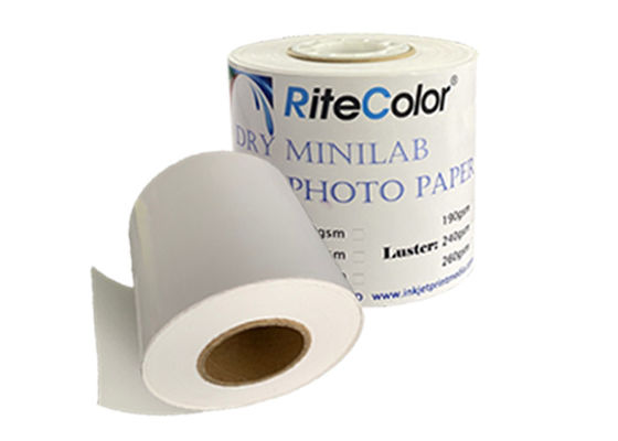 Rotolo lucido della carta della foto del laboratorio asciutto poroso impermeabile del micro RC per Epson Fuji DX100