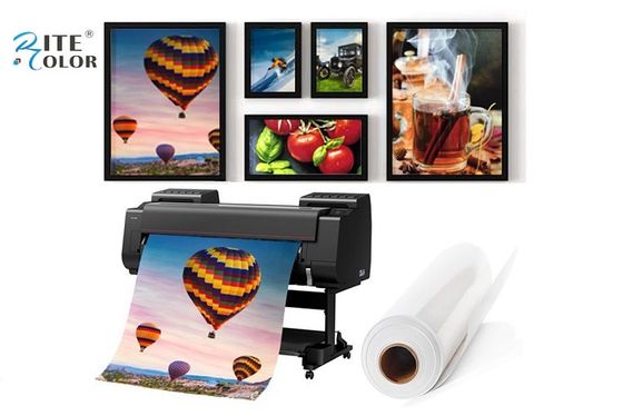 Rotolo di ampio formato di carta lucida della foto del getto di inchiostro 240gsm RC per gli inchiostri della tintura del pigmento